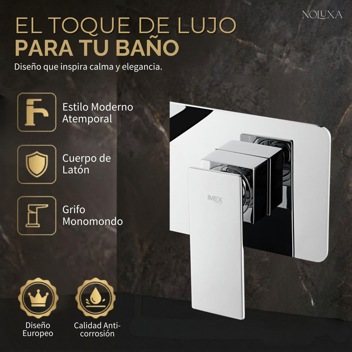 GRIFO LAVABO EMPOTRADO MONOMANDO SERIE PISA
