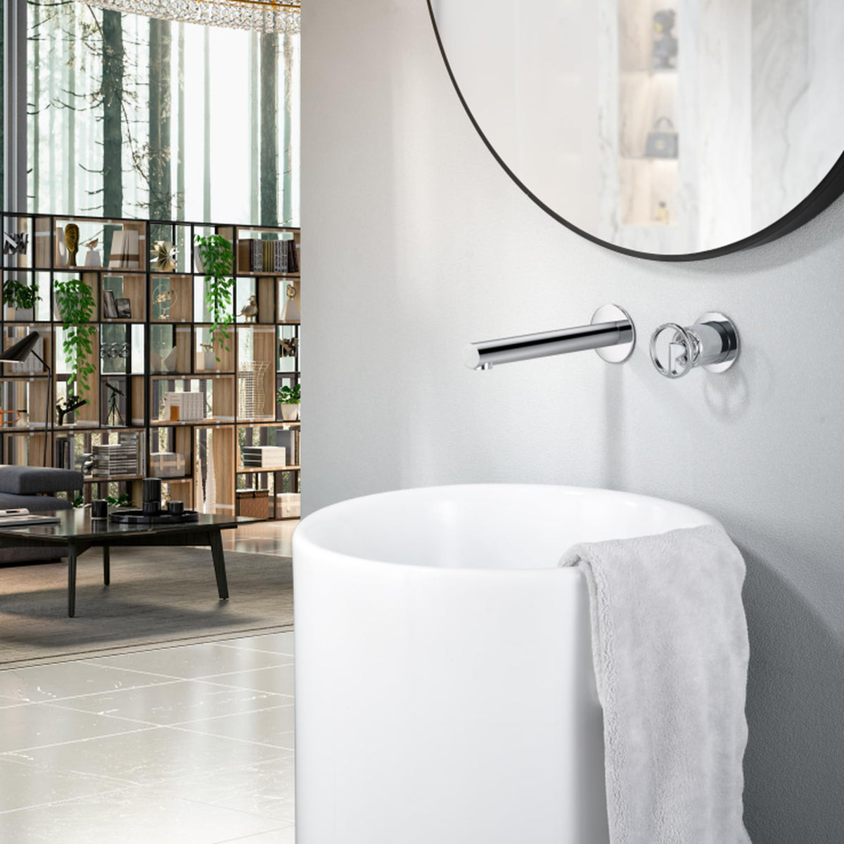 GRIFO LAVABO EMPOTRADO MONOMANDO SERIE OLIMPO