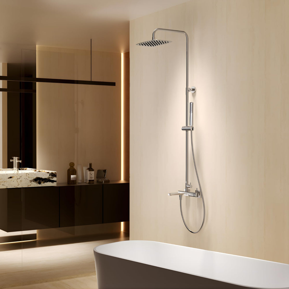 SINGLE-LEVER BATH COLUMN TOSCANA SERIES