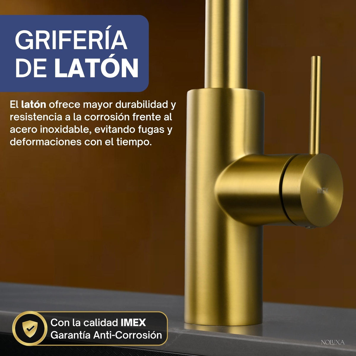 GRIFO DE COCINA EXTRAÍBLE CON DIFUSOR SERIE OPORTO