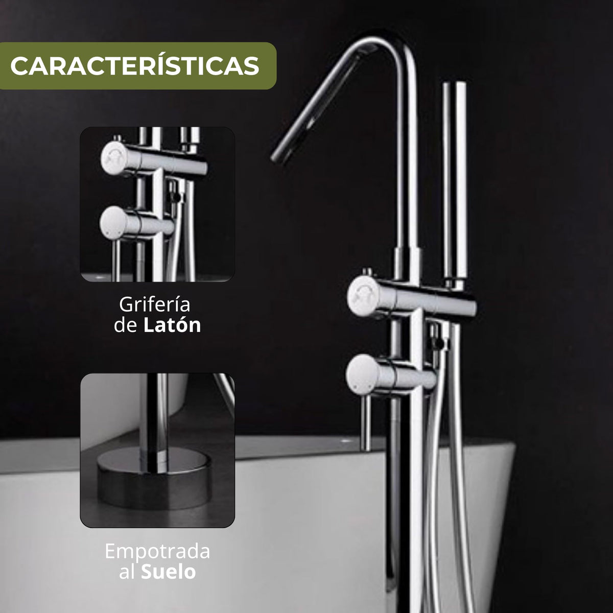 Miscelatore monocomando a pavimento per vasca Serie CÓRCEGA