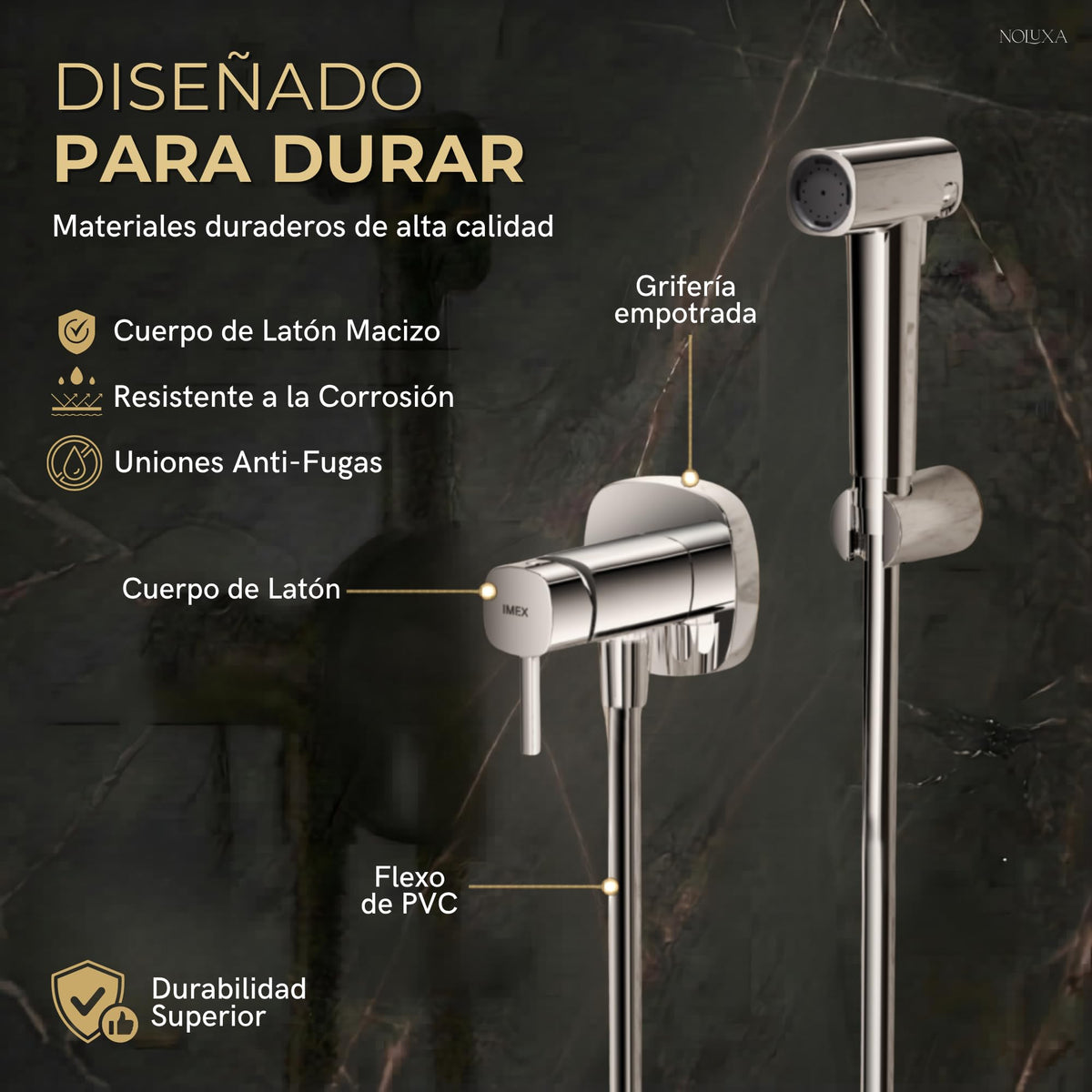 DUCHA HIGIÉNICA EMPOTRADA PARA WC SERIE TOSCANA