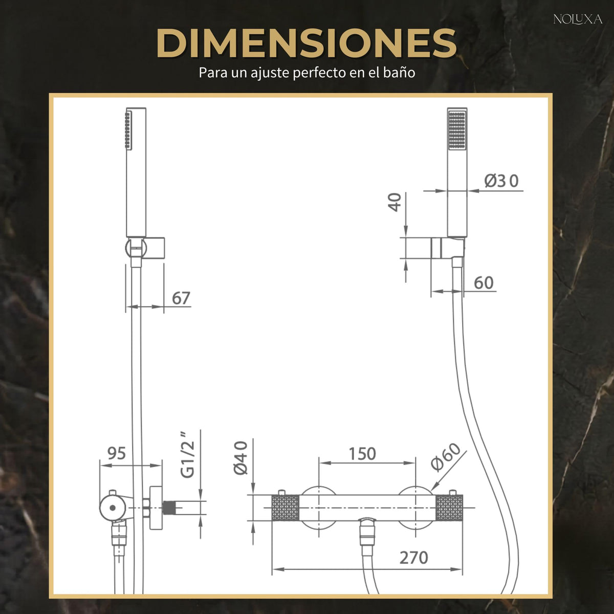 GRIFO DUCHA TERMOSTÁTICO SERIE GÉNOVA