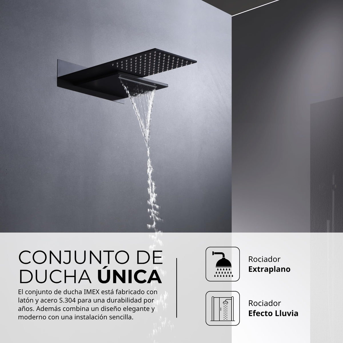 DUCHA EMPOTRADA TERMOSTÁTICA SERIE RODAS
