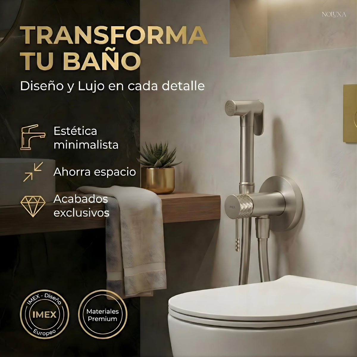 DUCHA HIGIÉNICA EMPOTRADA PARA WC SERIE GÉNOVA