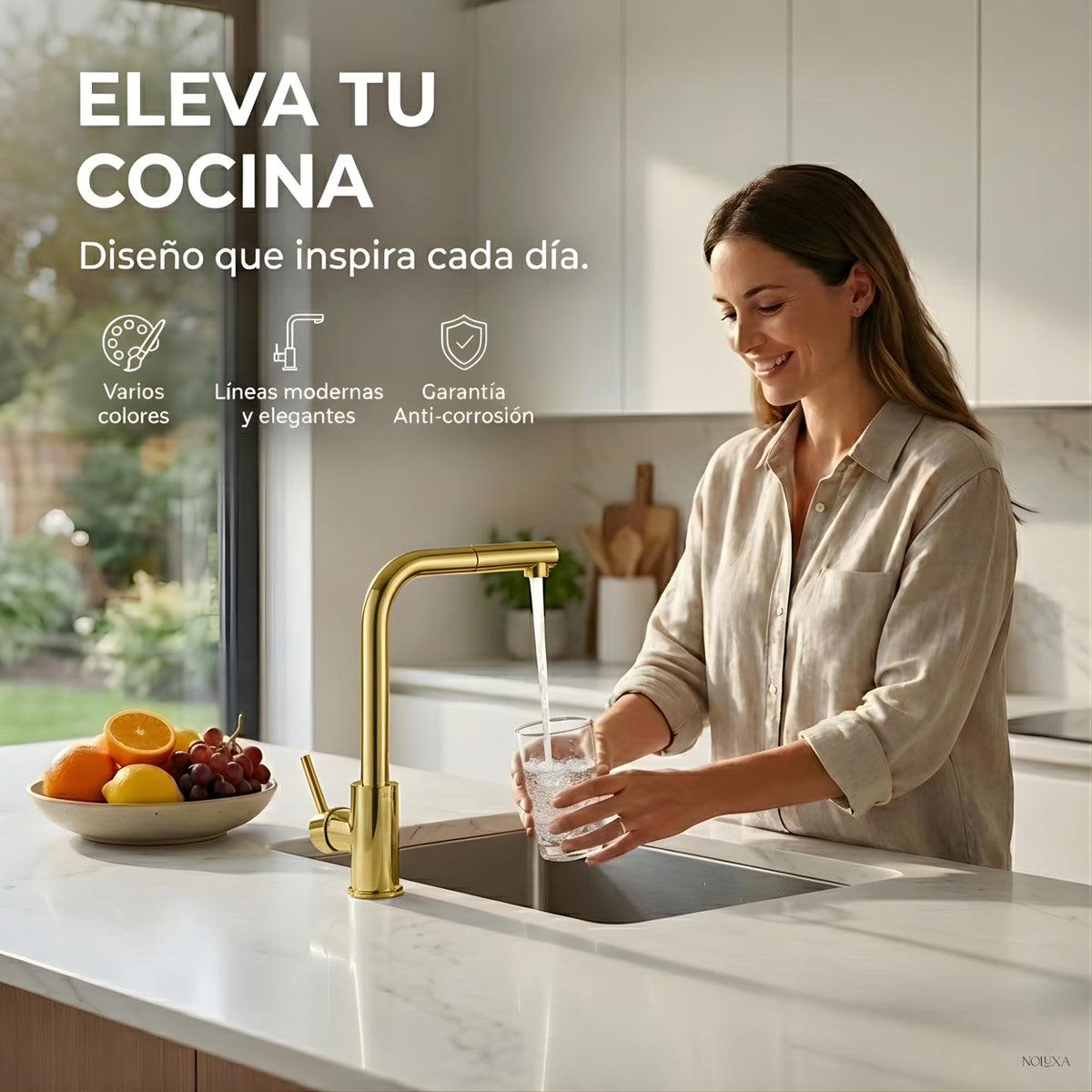 GRIFO DE COCINA EXTRAÍBLE SERIE MALTA