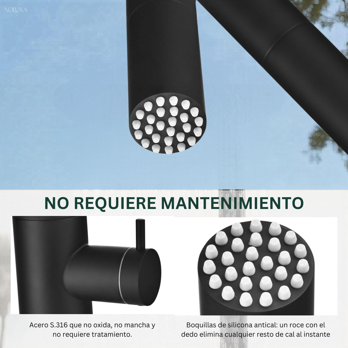 DUCHA PISCINA EXTERIOR EN ACERO INOX. S.316 SERIE OKLAHOMA