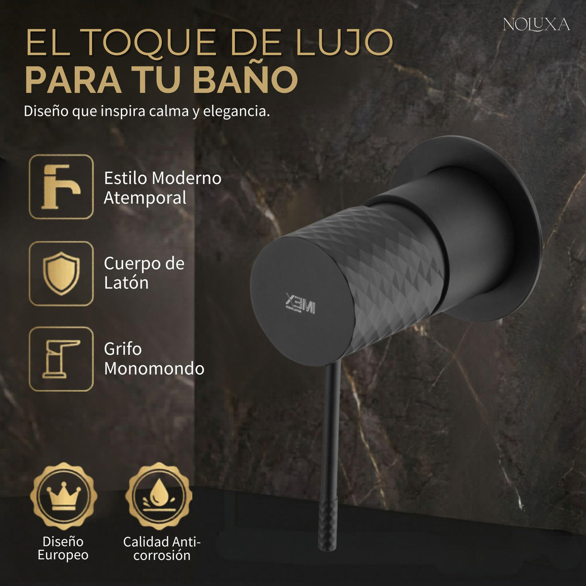 GRIFO LAVABO EMPOTRADO MONOMANDO SERIE GÉNOVA