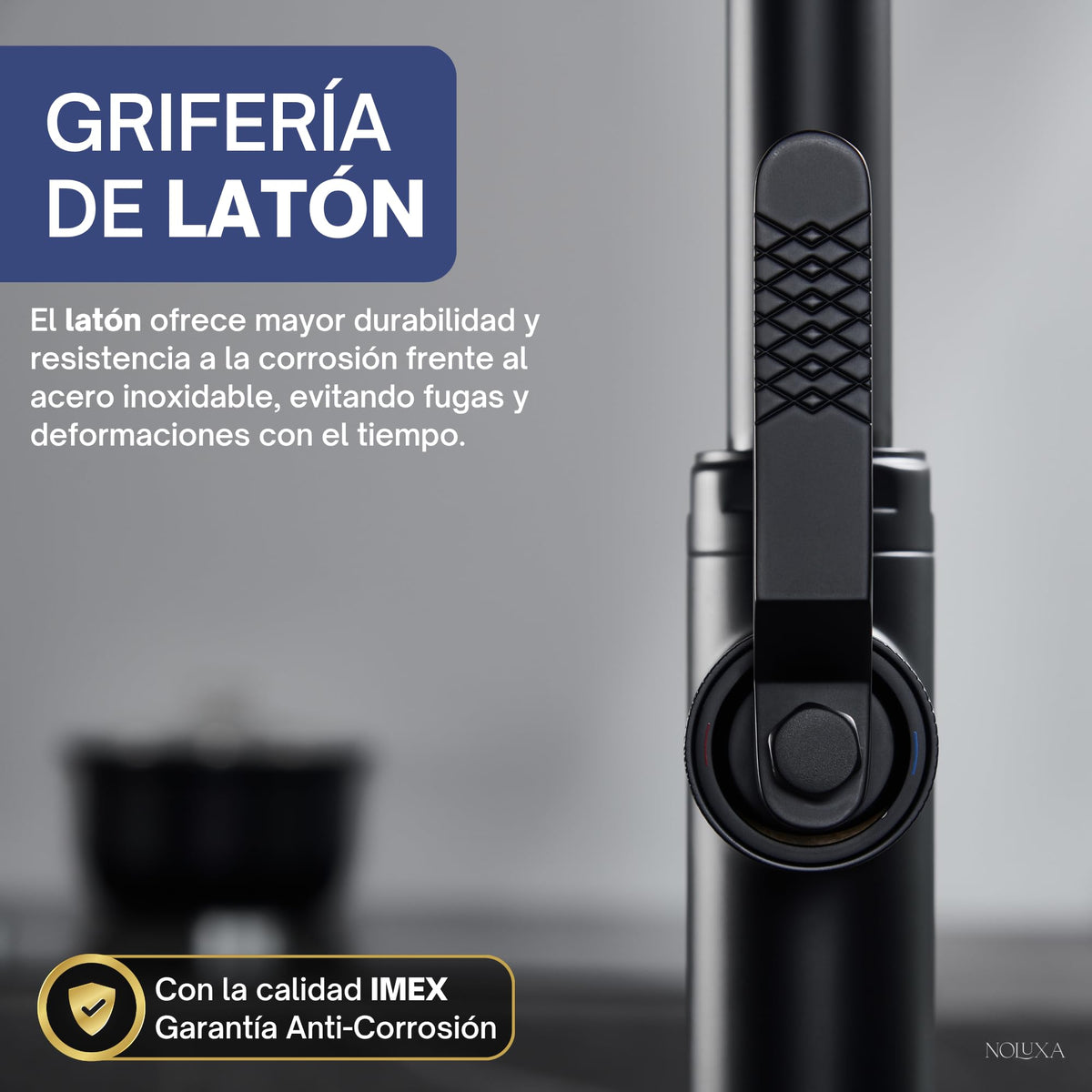 GRIFO DE COCINA EXTRAÍBLE CON DIFUSOR SERIE NIZA