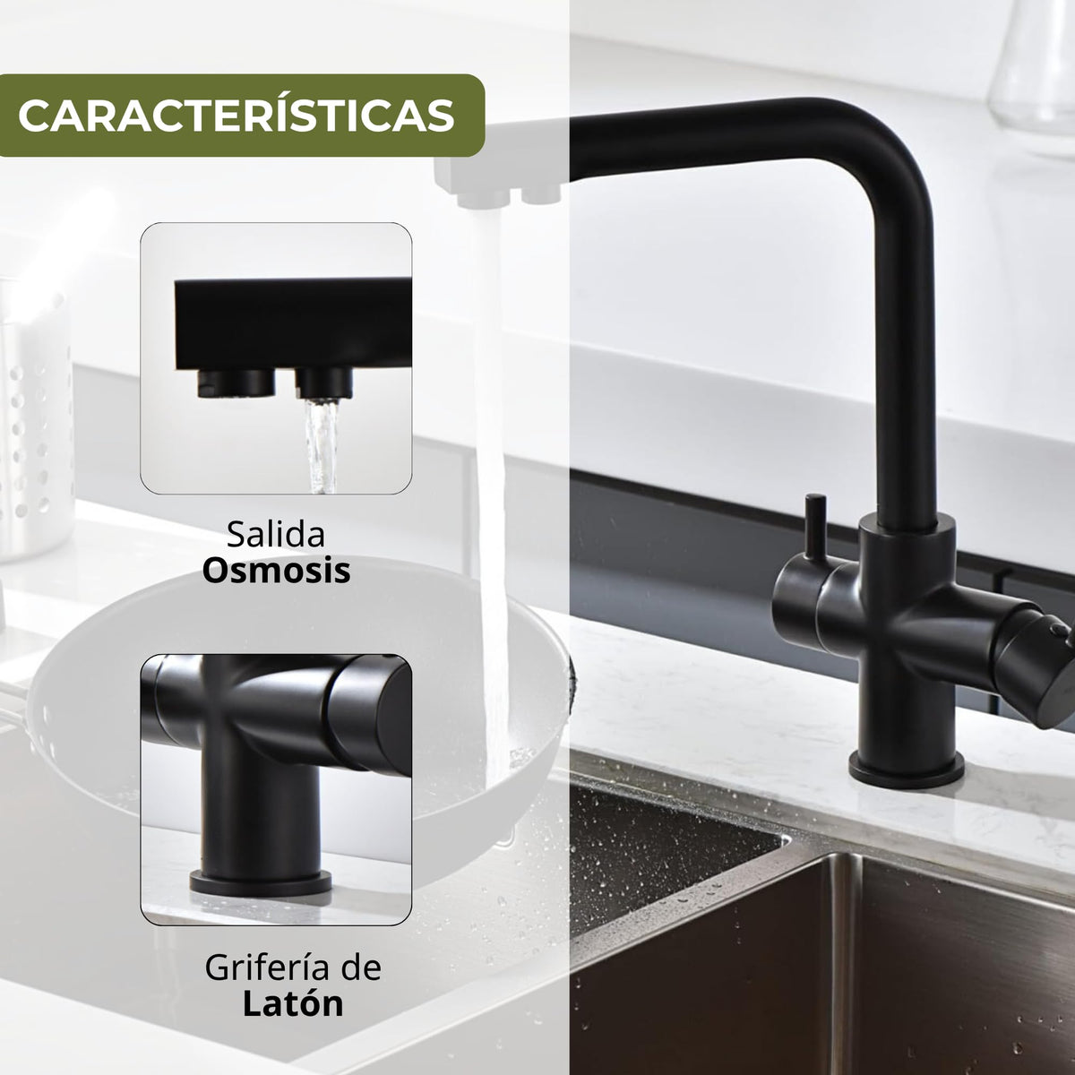 GRIFO DE COCINA OSMOSIS SERIE MARSELLA