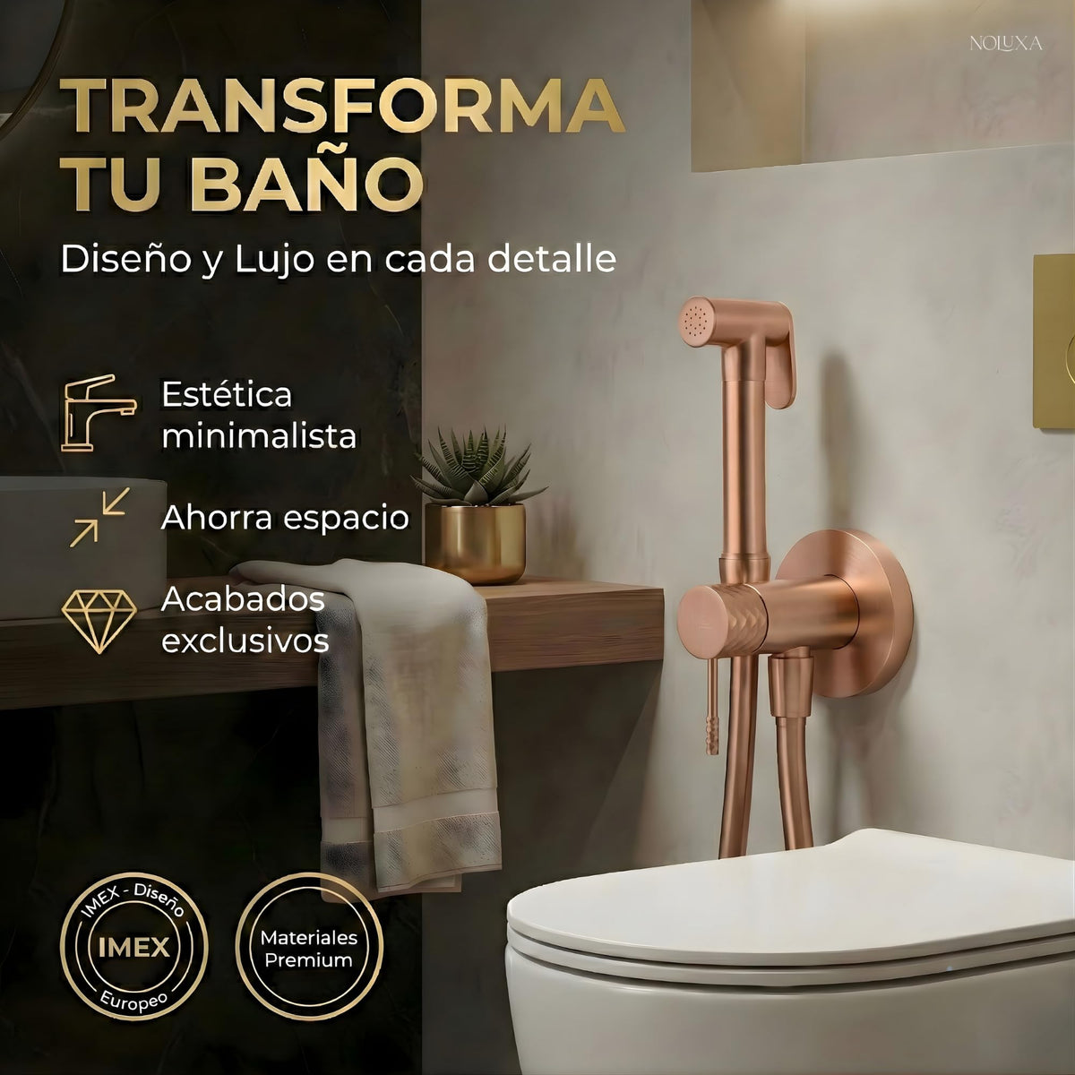 DUCHA HIGIÉNICA EMPOTRADA PARA WC SERIE GÉNOVA