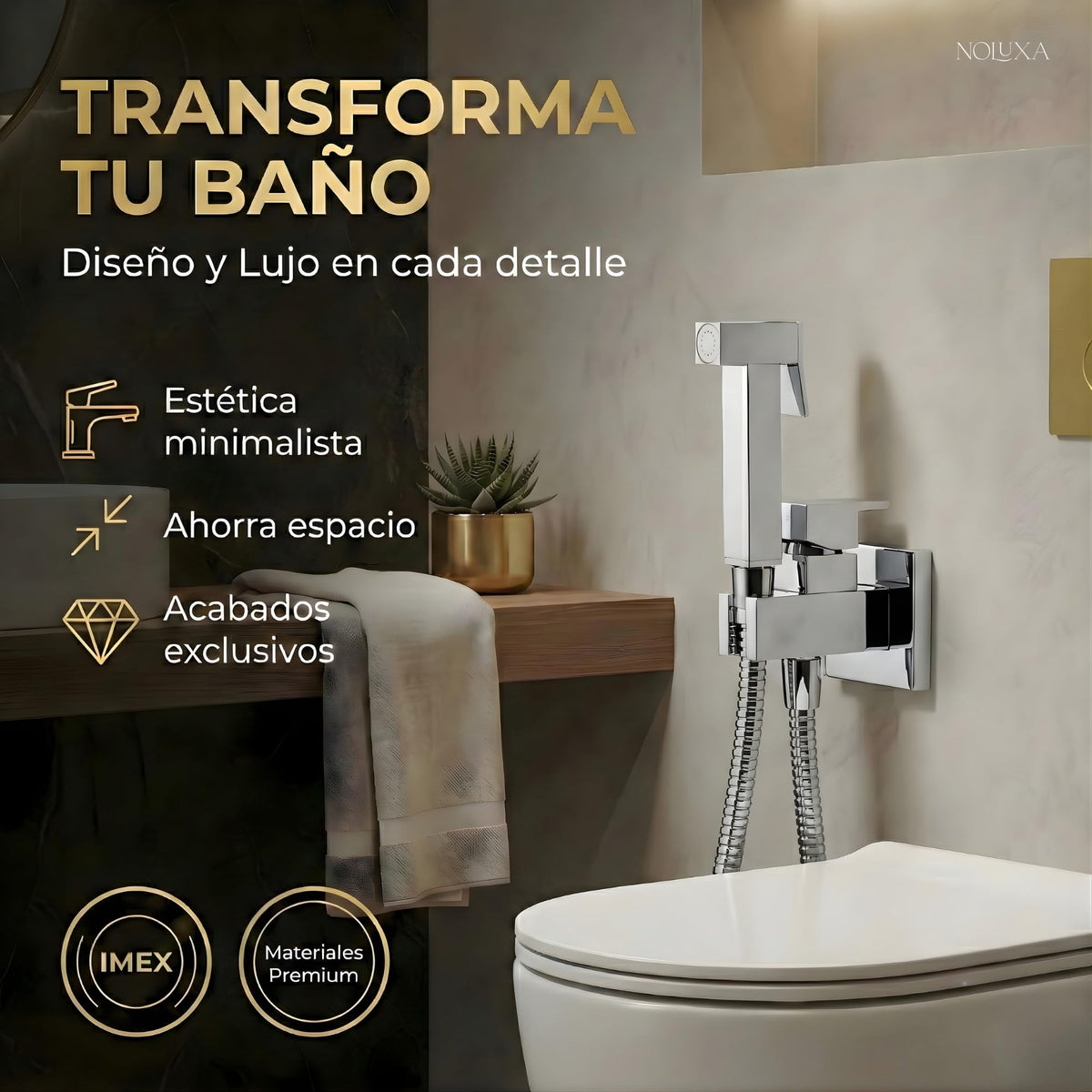 DUCHA HIGIÉNICA EMPOTRADA PARA WC SERIE IRLANDA