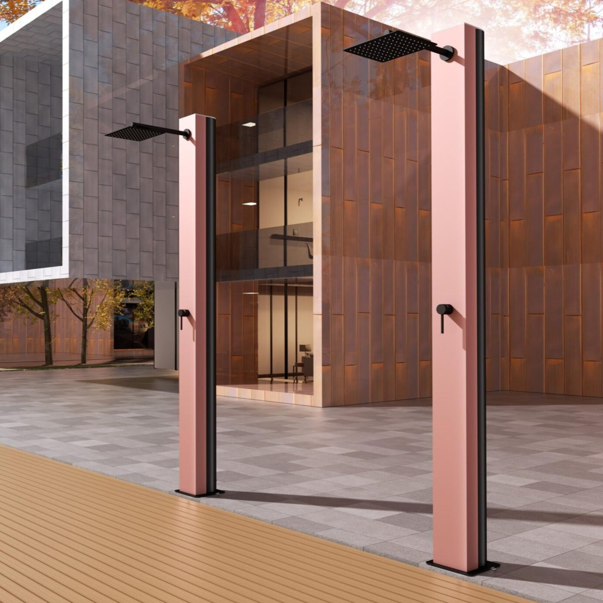 DUCHA PISCINA EXTERIOR EN ACERO INOX. S.316 SERIE PHOENIX