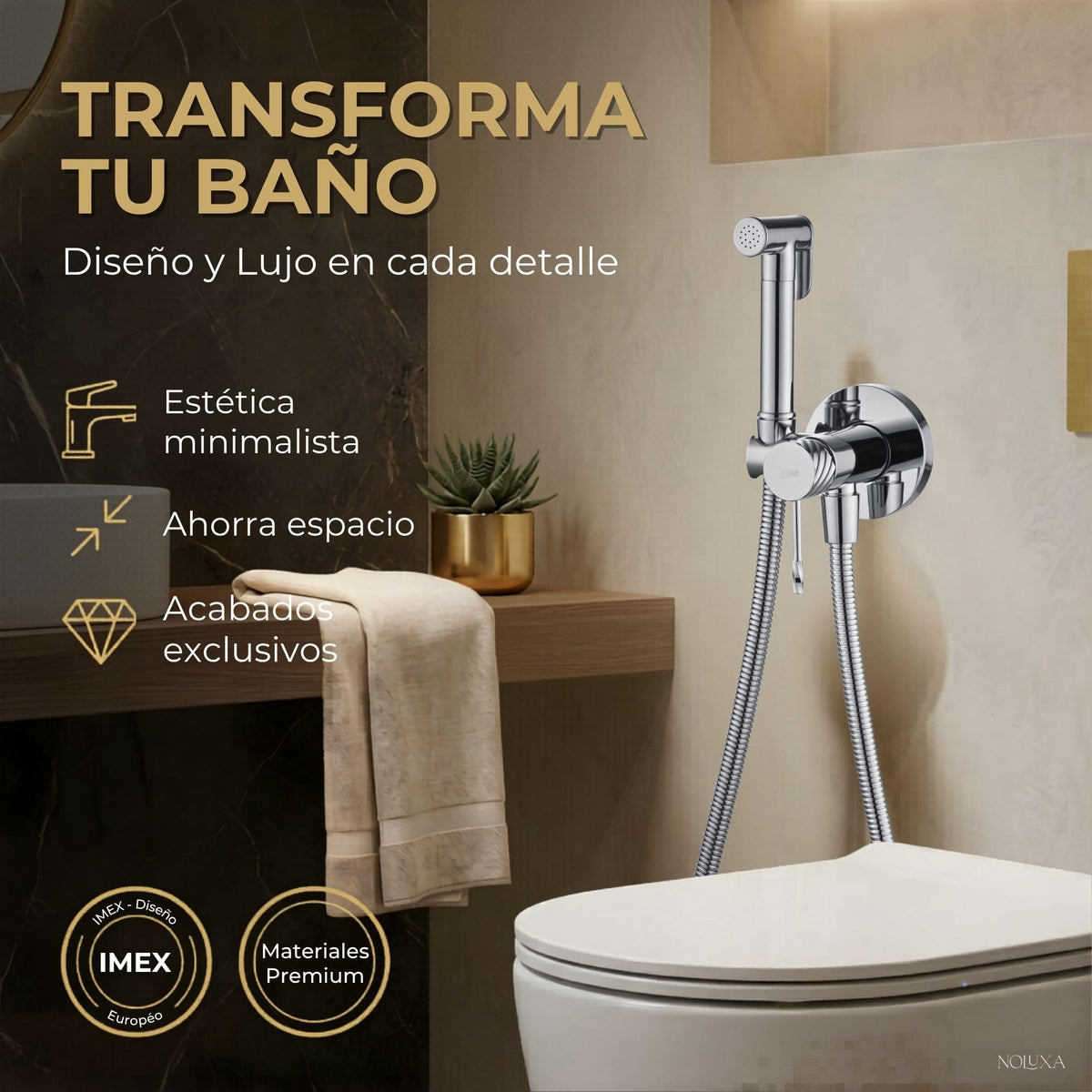 DUCHA HIGIÉNICA EMPOTRADA PARA WC SERIE BLESS