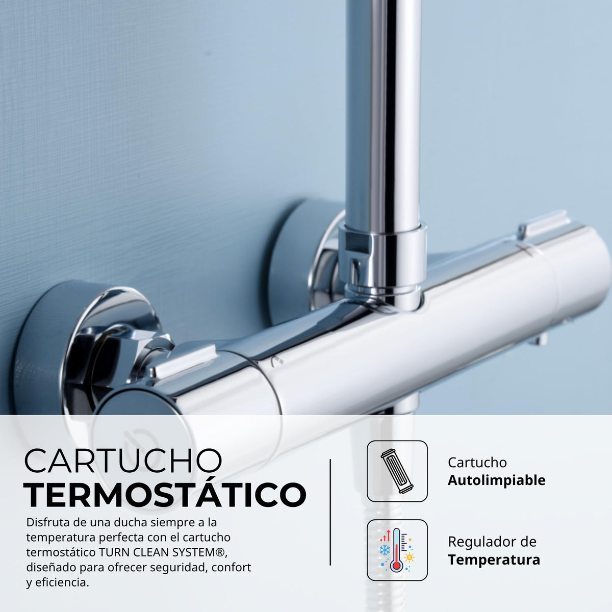 COLUMNA DE DUCHA TERMOSTÁTICA SERIE ECO-KENT