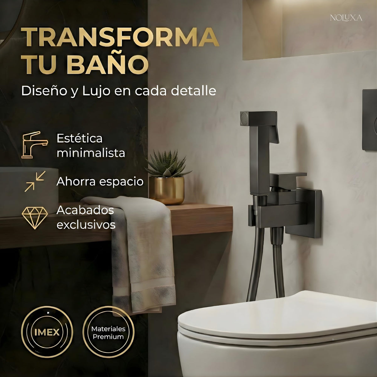 DUCHA HIGIÉNICA EMPOTRADA PARA WC SERIE IRLANDA