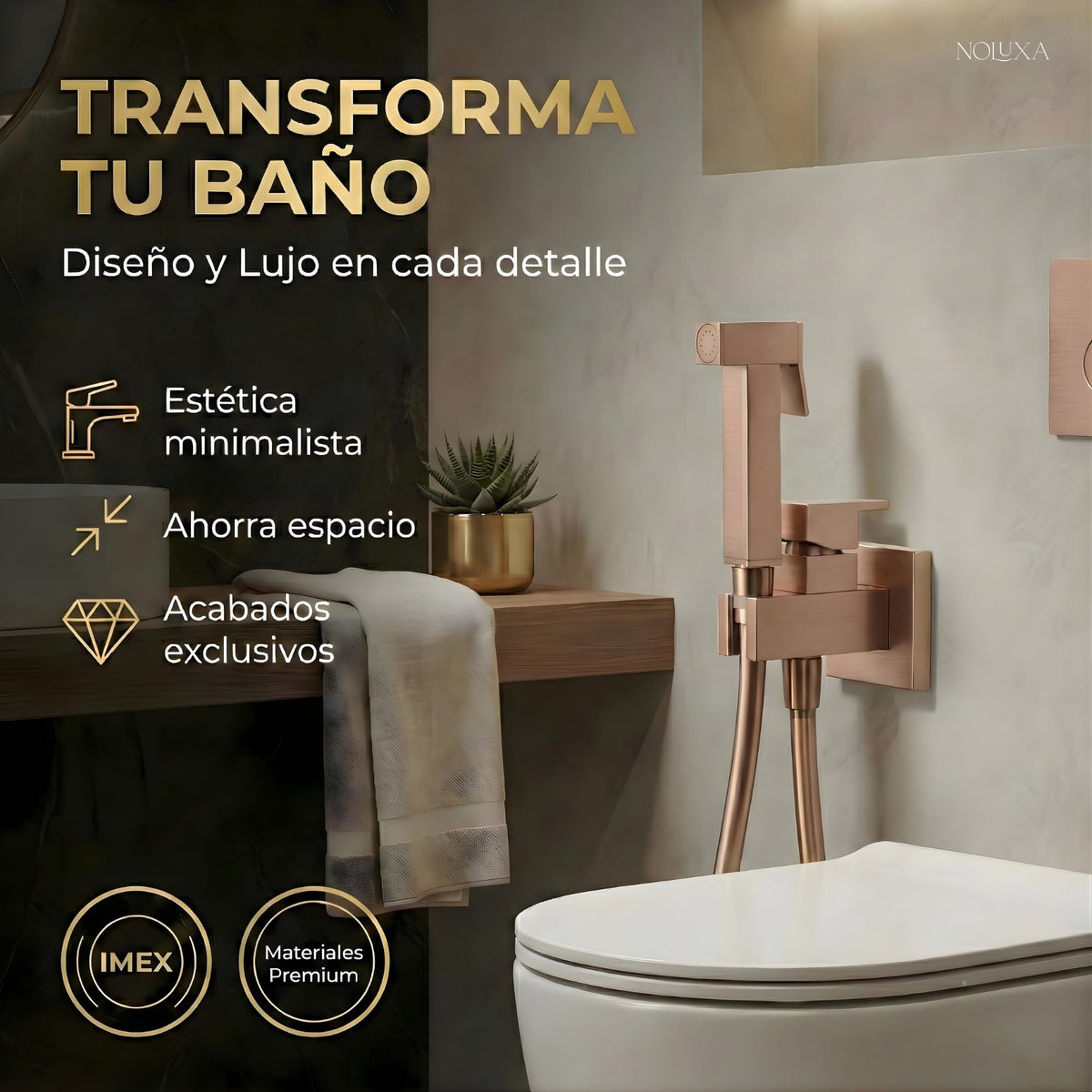 DUCHA HIGIÉNICA EMPOTRADA PARA WC SERIE IRLANDA
