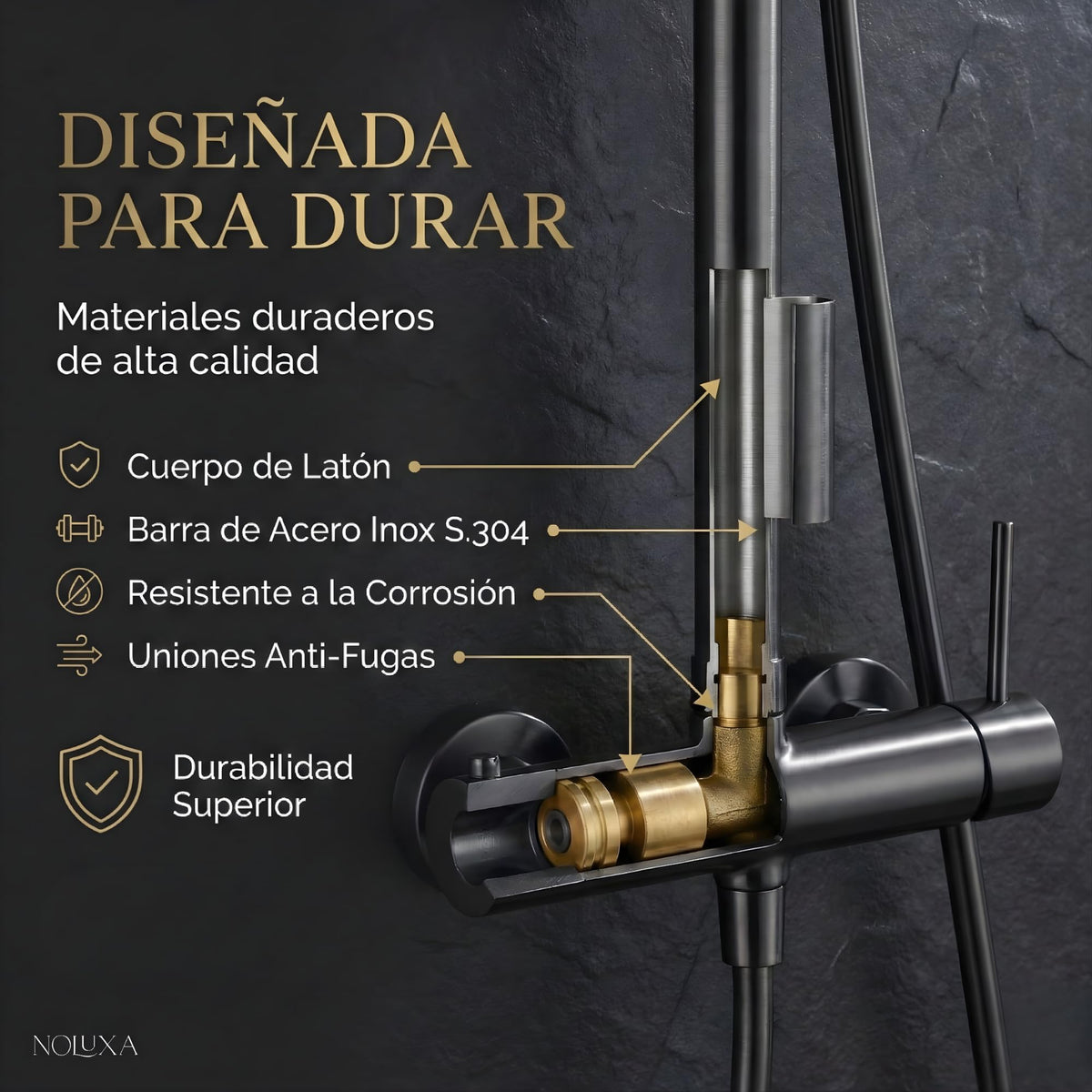COLUMNA DE DUCHA MONOMANDO SERIE MONZA