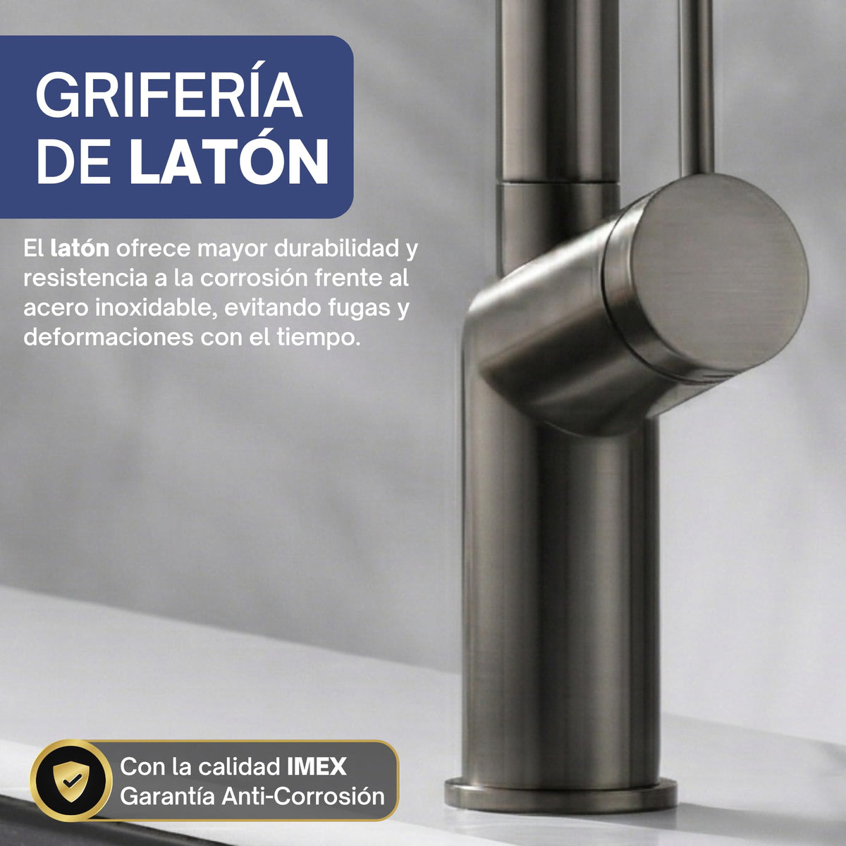 GRIFO DE COCINA EXTRAÍBLE CON DIFUSOR SERIE BONN