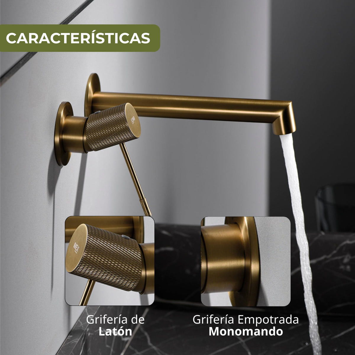 GRIFO LAVABO EMPOTRADO MONOMANDO SERIE LINE