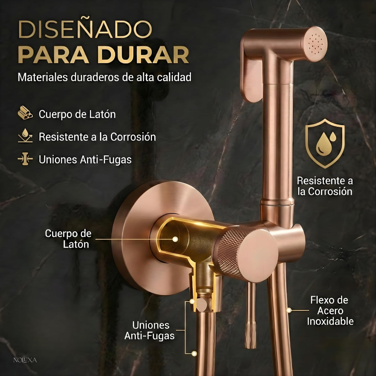 DUCHA HIGIÉNICA EMPOTRADA PARA WC SERIE LINE