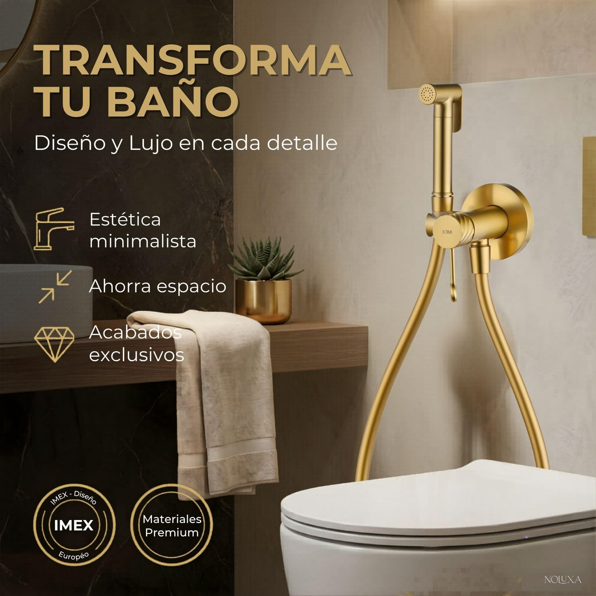DUCHA HIGIÉNICA EMPOTRADA PARA WC SERIE BLESS