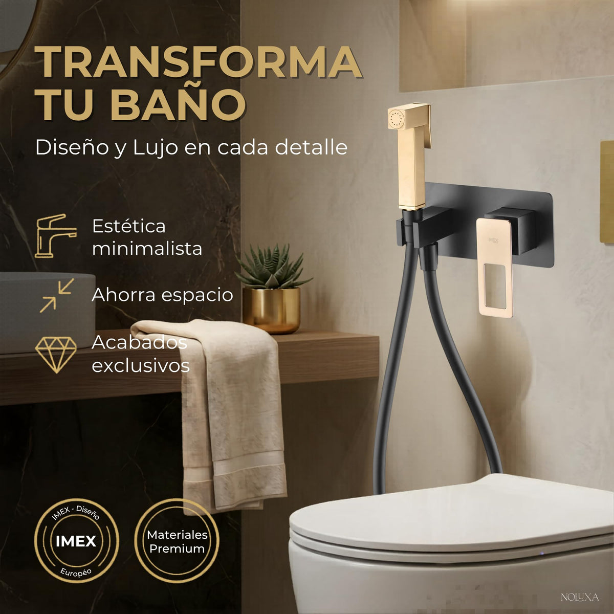DUCHA HIGIÉNICA EMPOTRADA PARA WC SERIE SUECIA