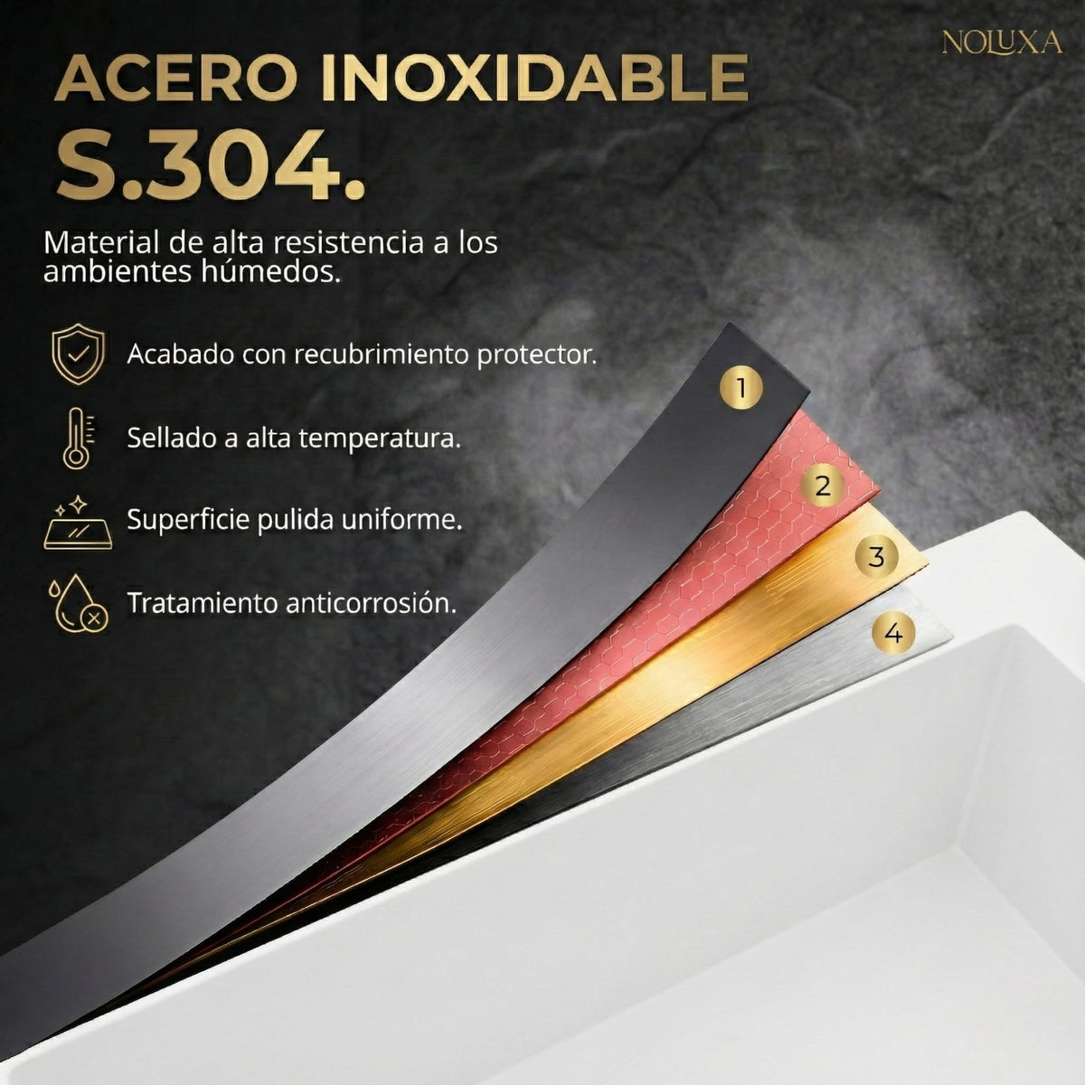 HORNACINA RECTANGULAR 63X33CM CON LUZ LED SERIE OCEANIC