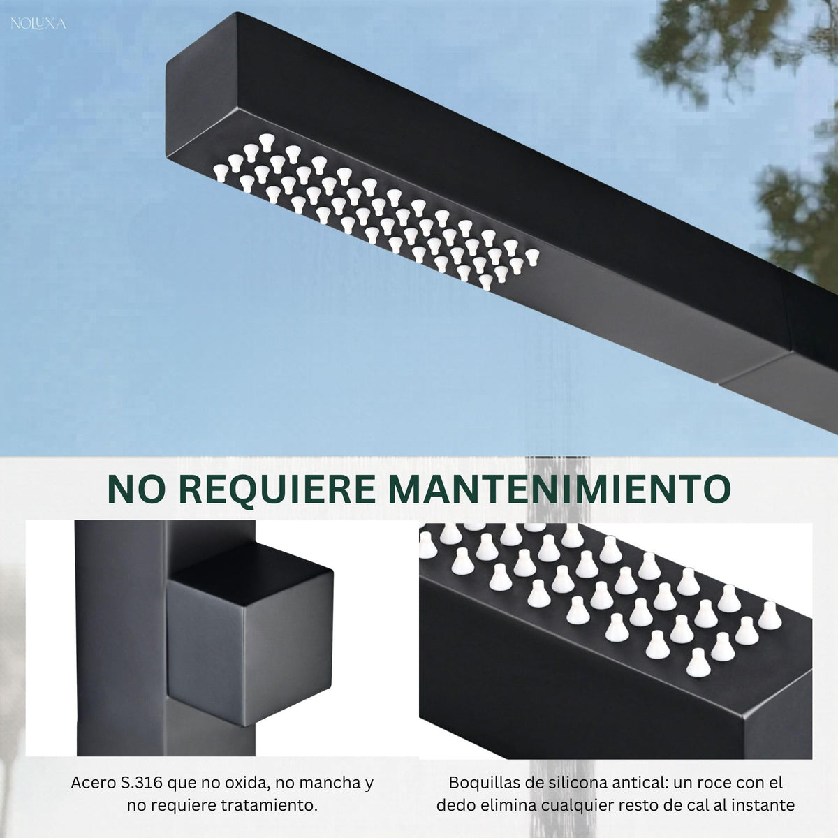 DUCHA PISCINA EXTERIOR EN ACERO INOX. S.316 SERIE ALABAMA