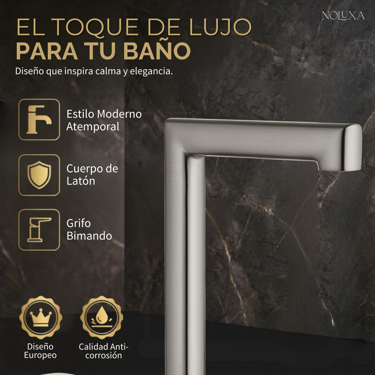 Mélangeur de lavabo à bec bas Série TOSCANA