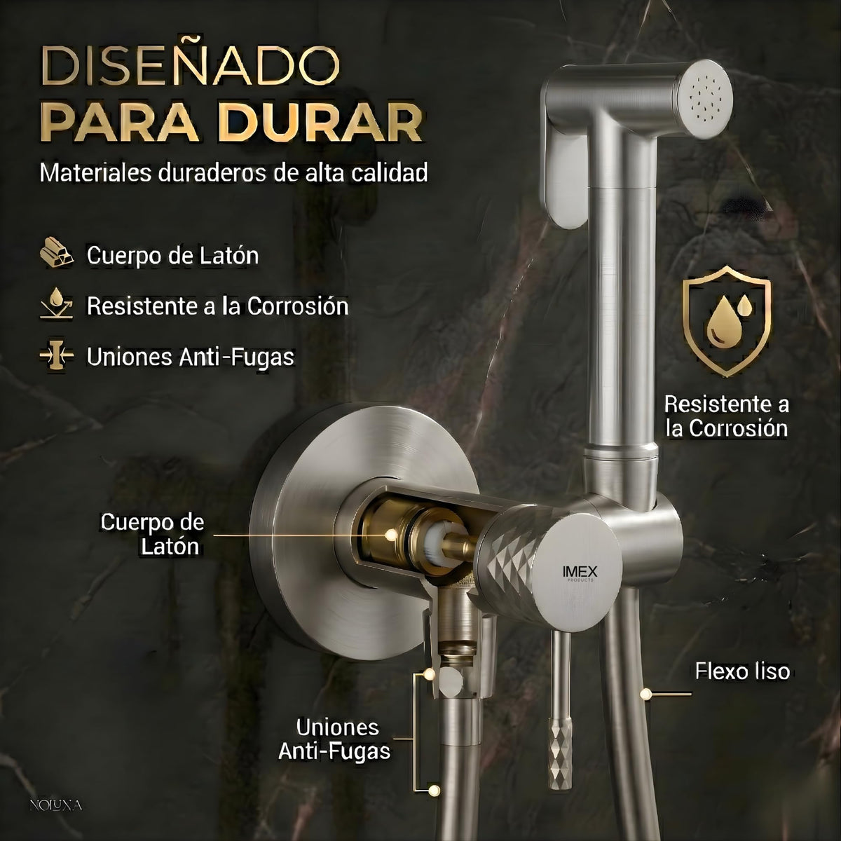 DUCHA HIGIÉNICA EMPOTRADA PARA WC SERIE GÉNOVA