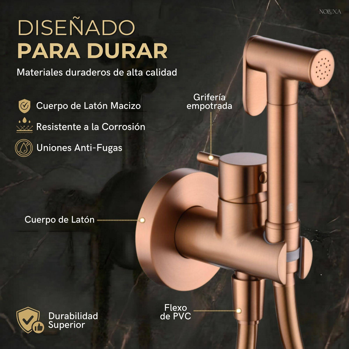 DUCHA HIGIÉNICA EMPOTRADA PARA WC SERIE MÚNICH