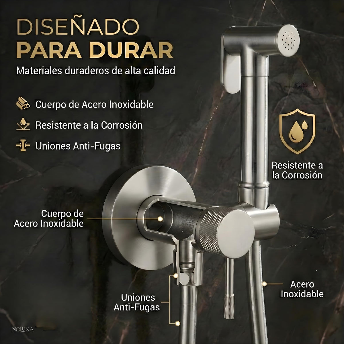 DUCHA HIGIÉNICA EMPOTRADA PARA WC SERIE LINE