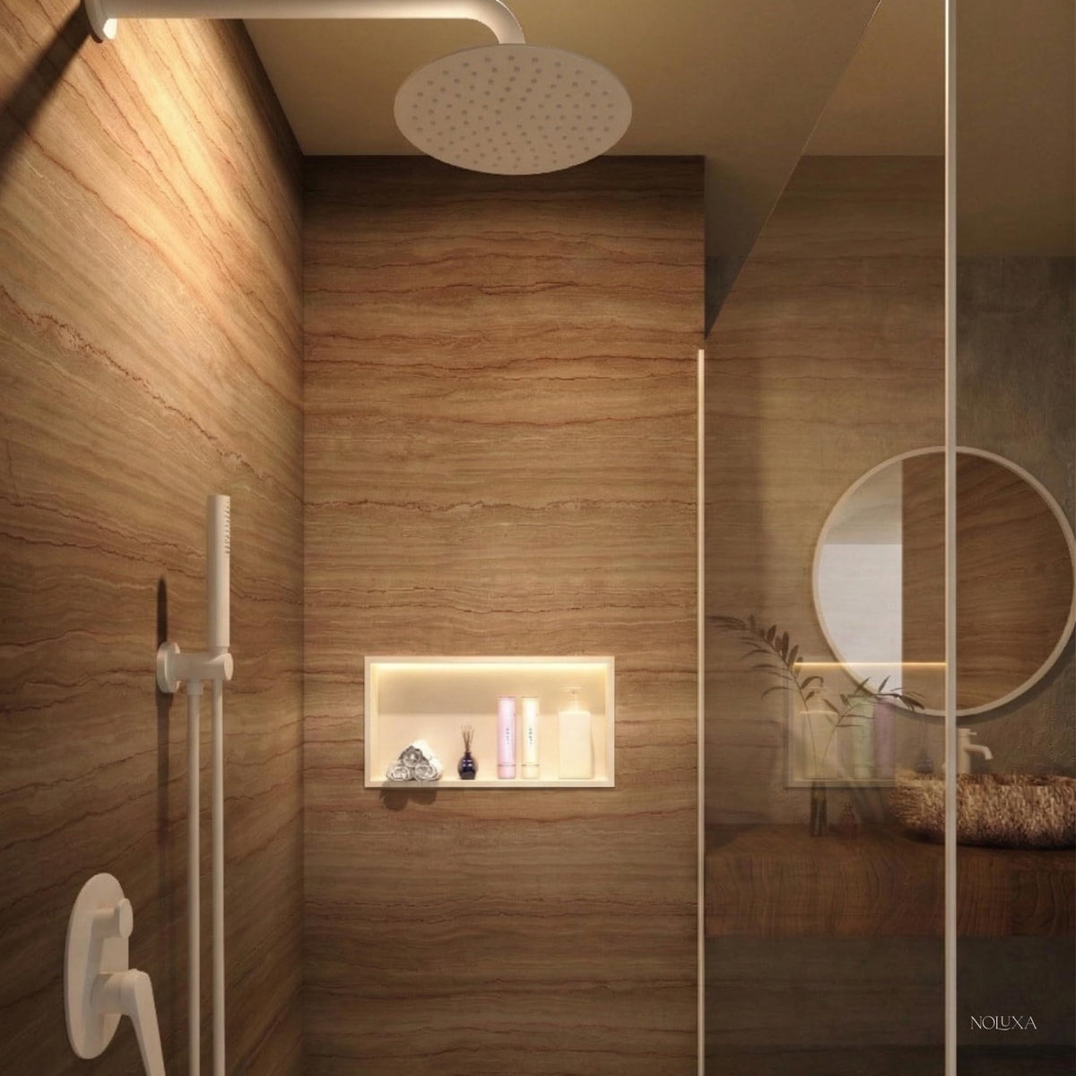 HORNACINA RECTANGULAR 63X33CM CON LUZ LED SERIE OCEANIC