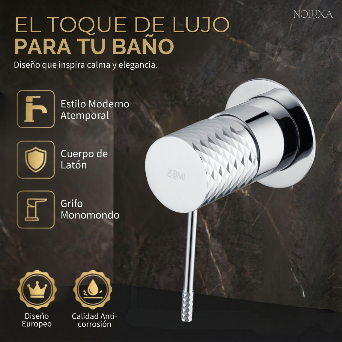 GRIFO LAVABO EMPOTRADO MONOMANDO SERIE GÉNOVA