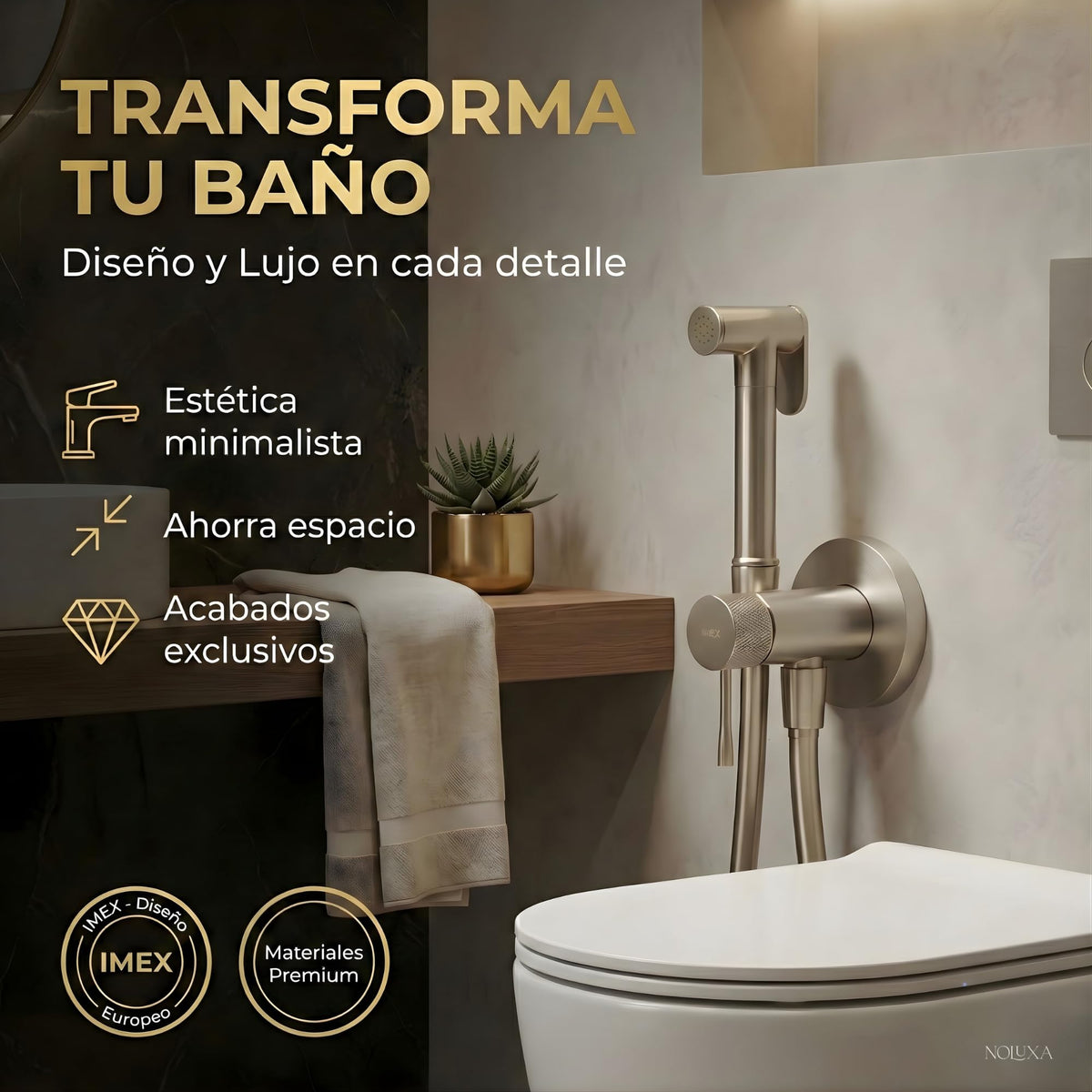 DUCHA HIGIÉNICA EMPOTRADA PARA WC SERIE LINE