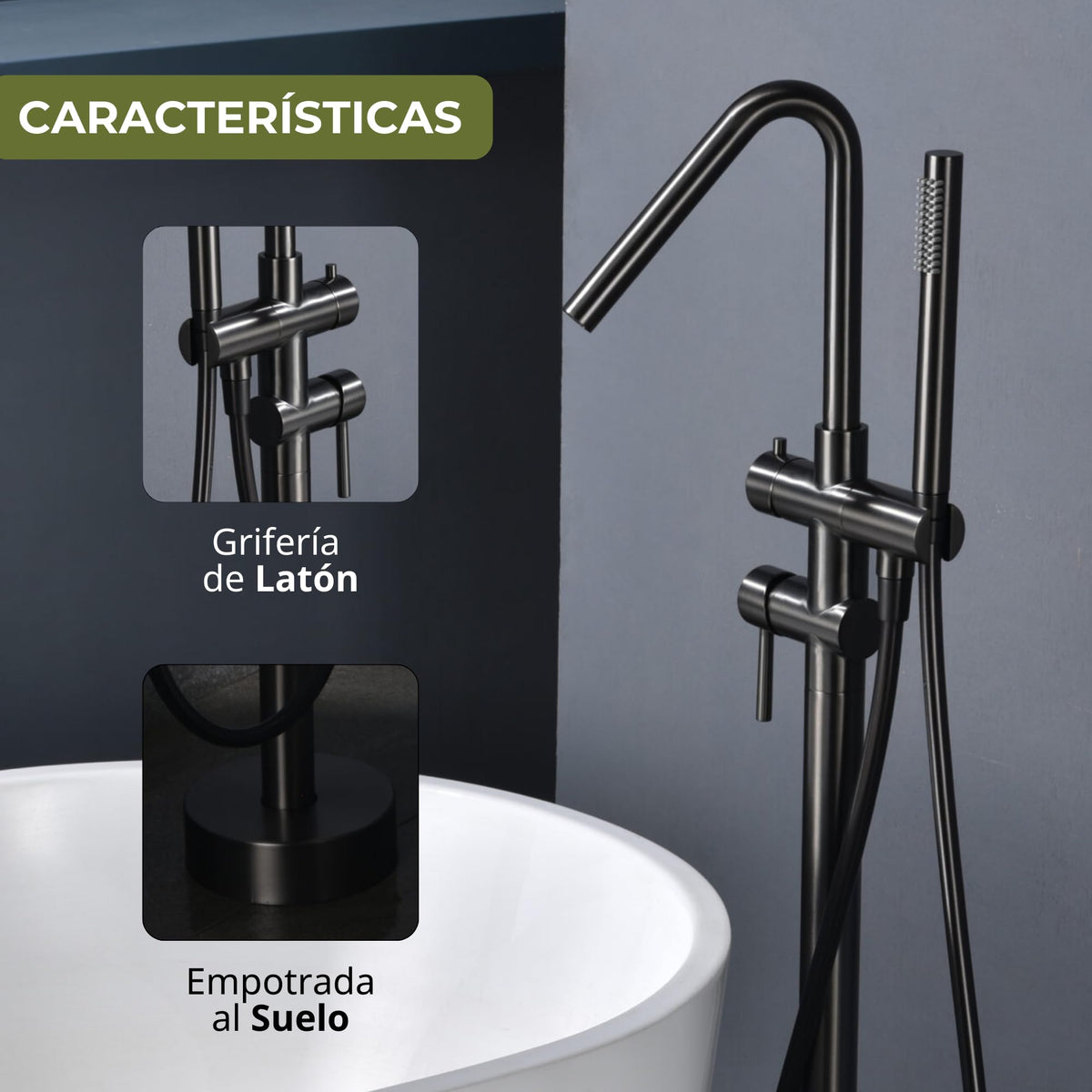 Miscelatore monocomando a pavimento per vasca Serie CÓRCEGA