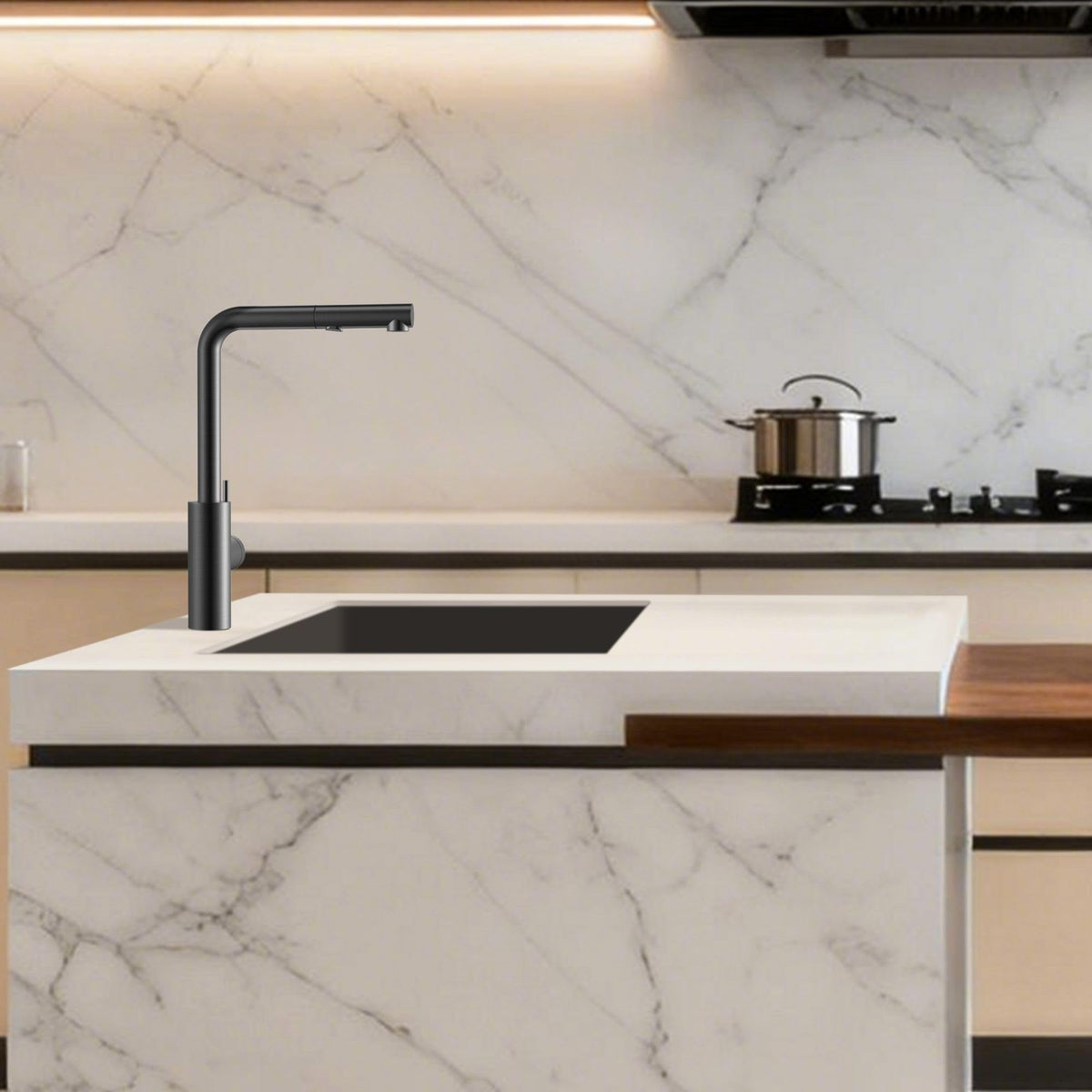 GRIFO DE COCINA EXTRAÍBLE CON DIFUSOR SERIE OPORTO