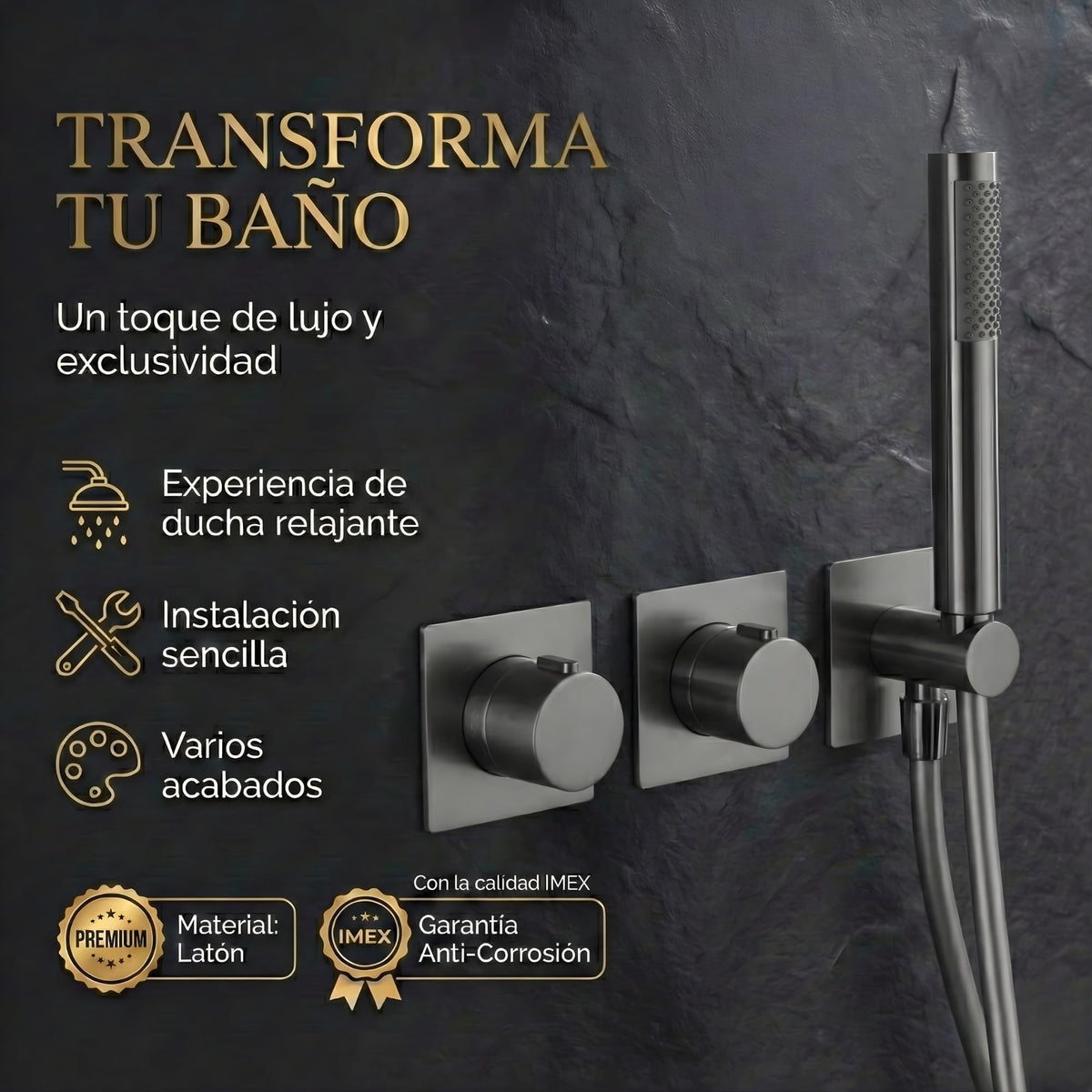 DUCHA EMPOTRADA TERMOSTÁTICA SERIE TÍBET