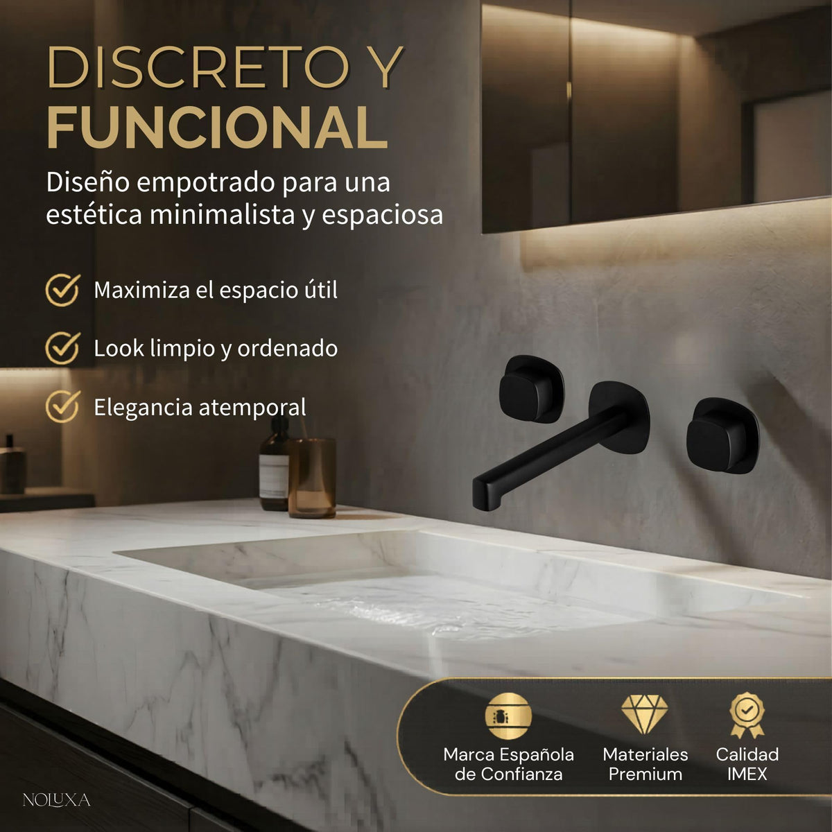 GRIFO LAVABO EMPOTRADO BIMANDO SERIE TOSCANA