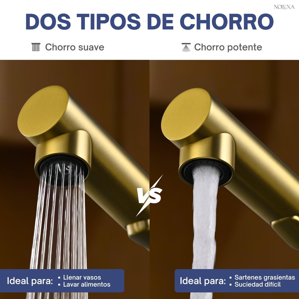 GRIFO DE COCINA EXTRAÍBLE CON DIFUSOR SERIE OPORTO