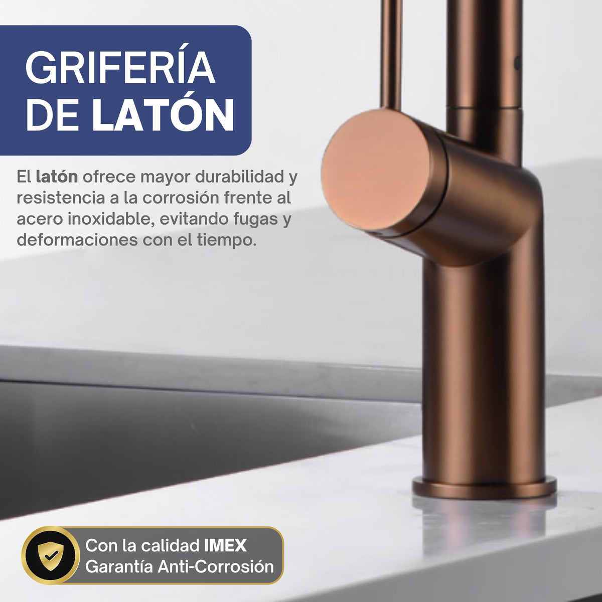 GRIFO DE COCINA EXTRAÍBLE CON DIFUSOR SERIE BONN