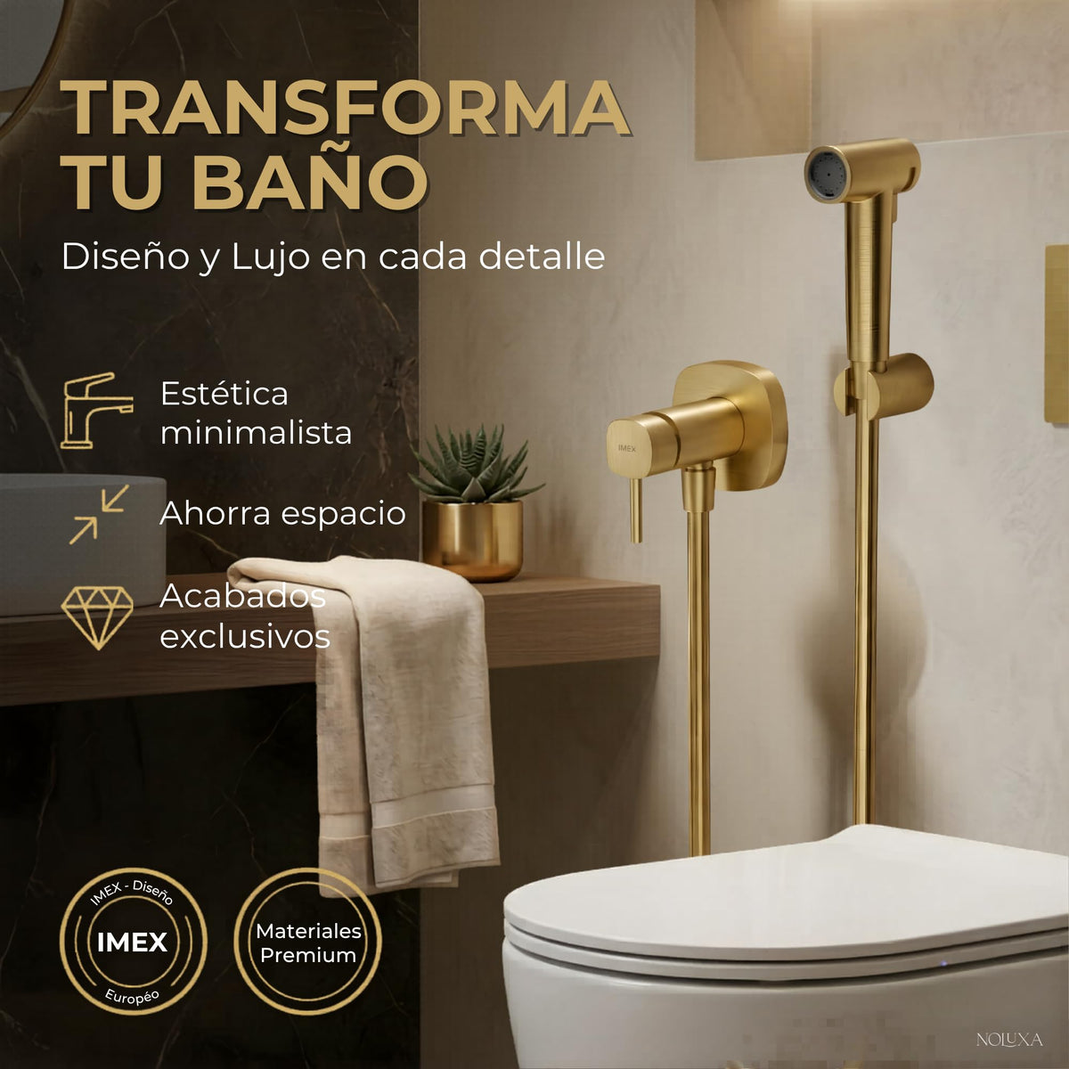 DUCHA HIGIÉNICA EMPOTRADA PARA WC SERIE TOSCANA