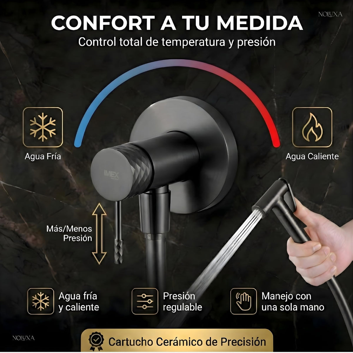 DUCHA HIGIÉNICA EMPOTRADA PARA WC SERIE GÉNOVA
