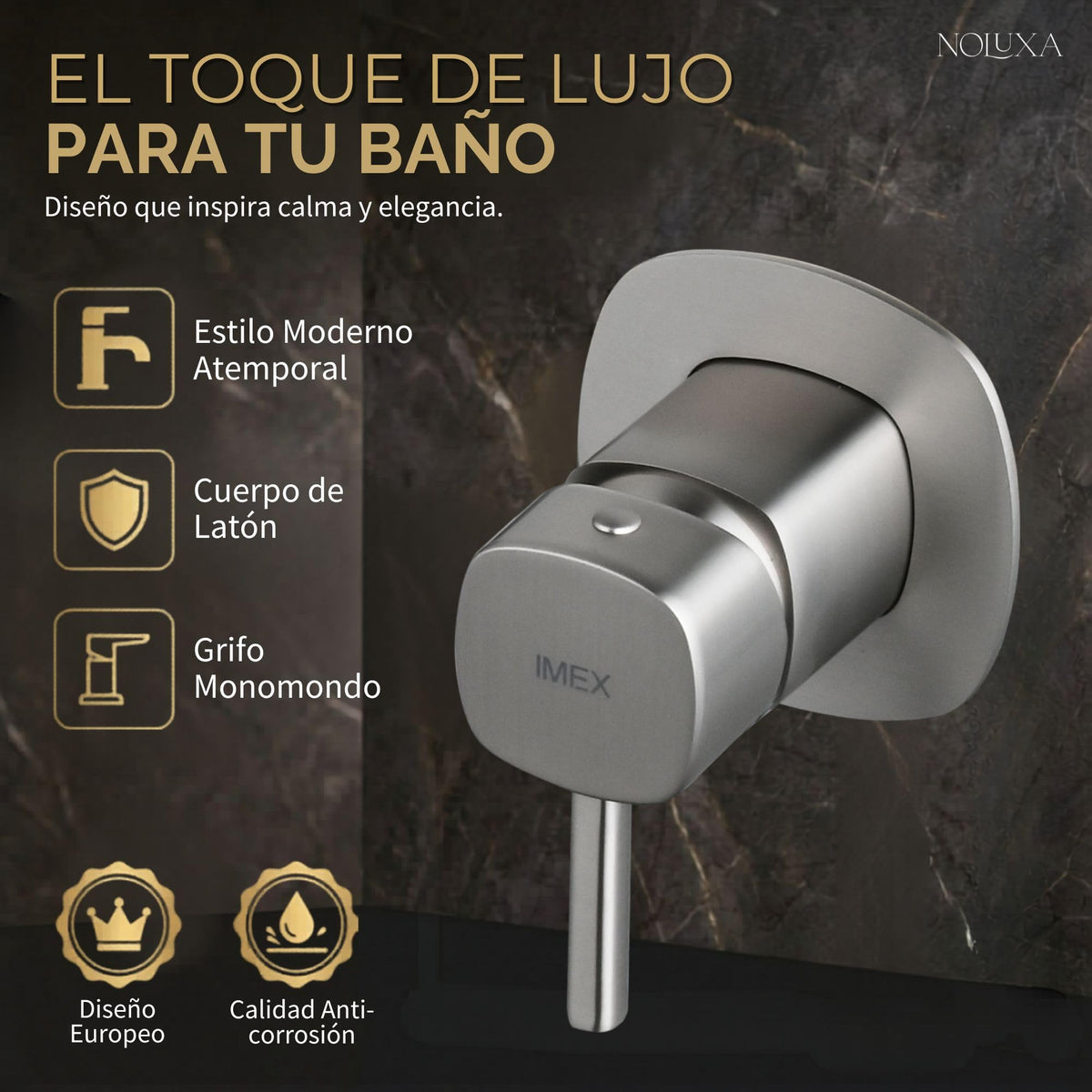 GRIFO LAVABO EMPOTRADO MONOMANDO SERIE TOSCANA