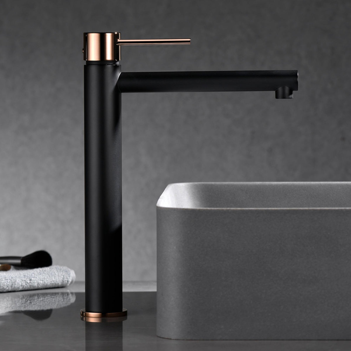 MONOMANDO LAVABO ALTO MILOS STICK Negro Mate