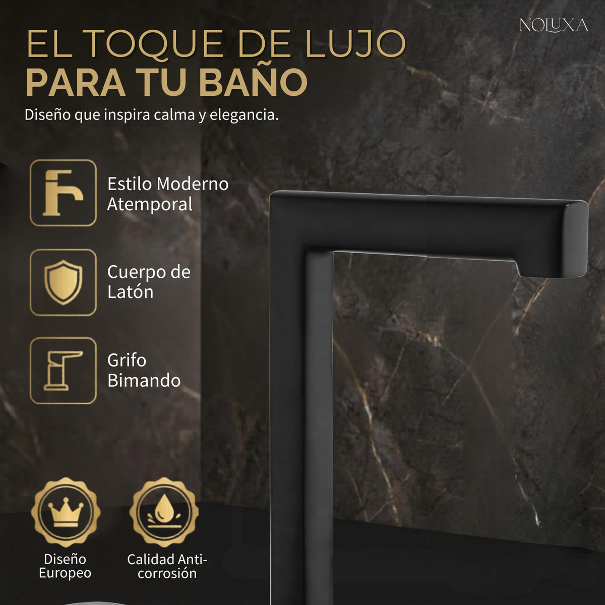 Mélangeur de lavabo à bec bas Série TOSCANA
