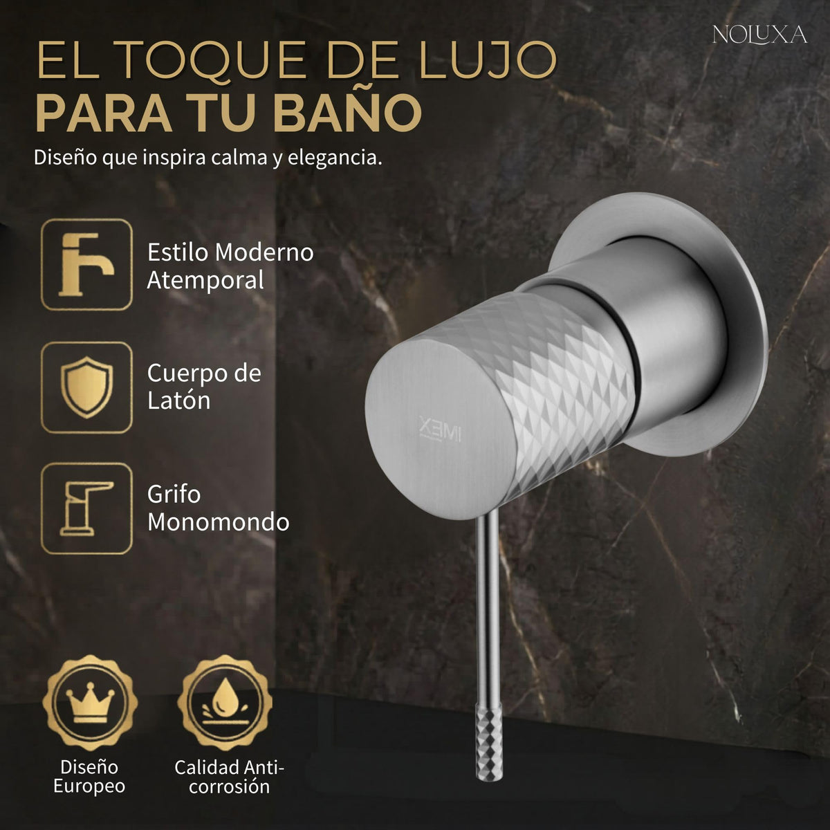 GRIFO LAVABO EMPOTRADO MONOMANDO SERIE GÉNOVA