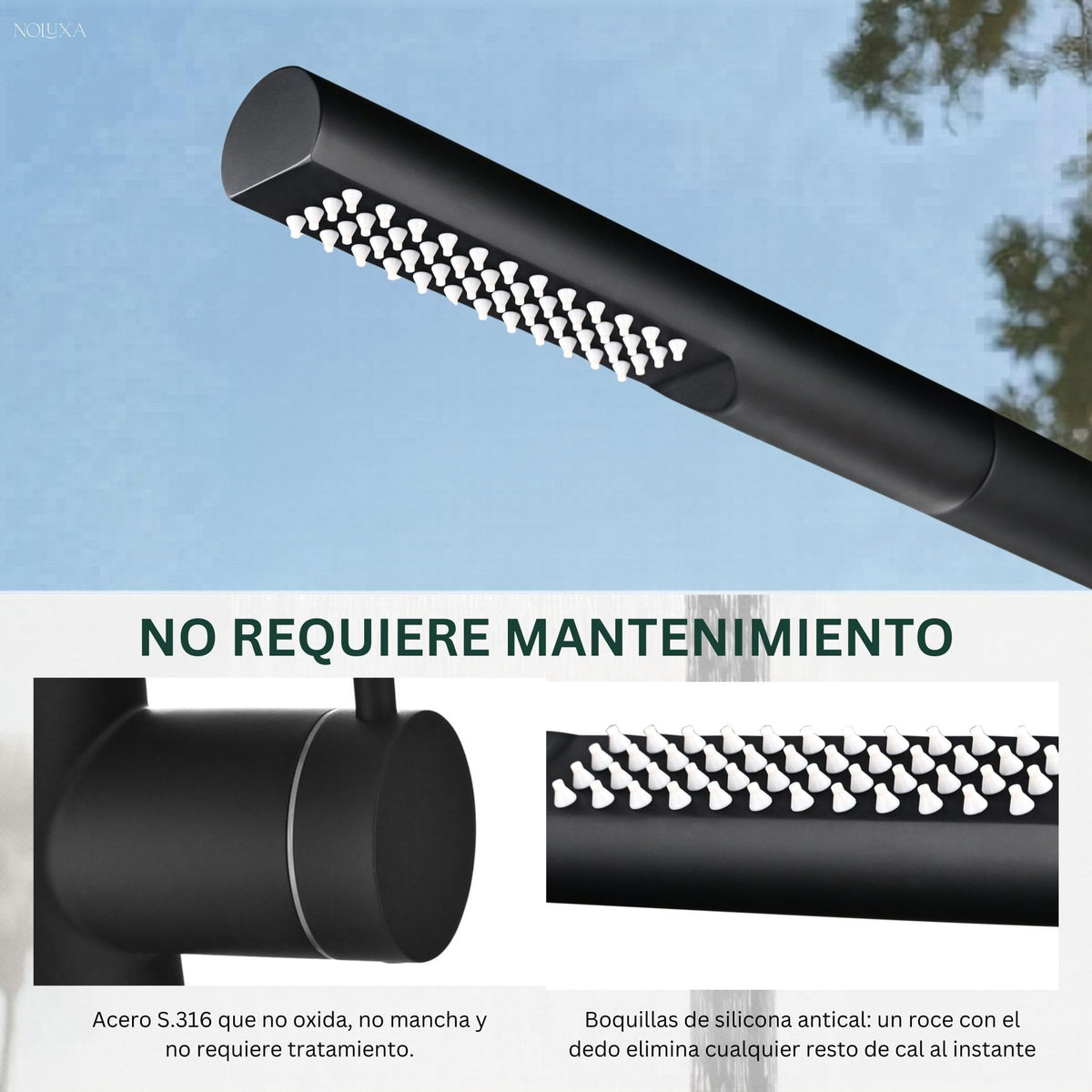 DUCHA PISCINA EXTERIOR EN ACERO INOX. S.316 SERIE TEXAS