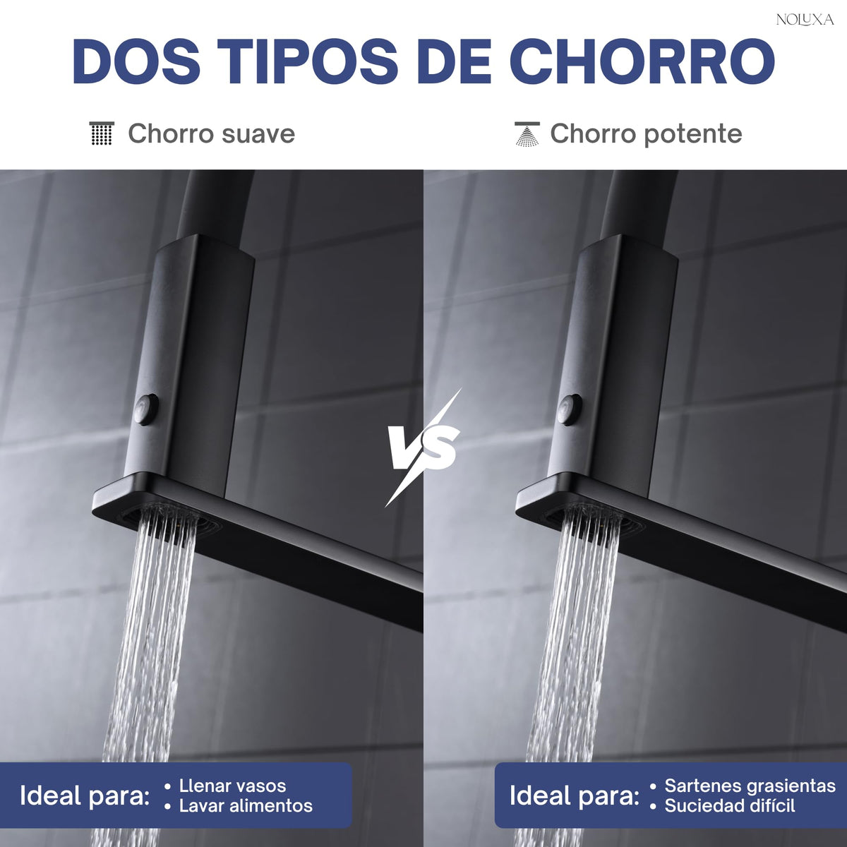 GRIFO DE COCINA EXTRAÍBLE CON DIFUSOR SERIE MENORCA